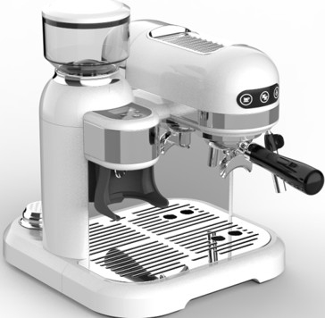 fabricante de café eléctrico blanco de la máquina de café express 1500W 318,5 milímetros