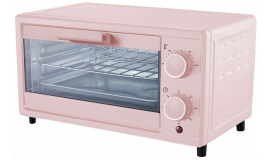 Pink 800watt 10L Portable Electric Pizza Oven Convection Technology