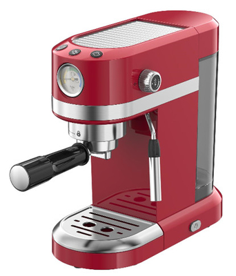 Máquina de café express roja del ODM 1350W Digitaces con el termómetro
